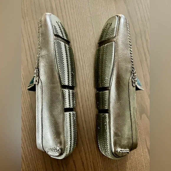 Peter Millar Leather Tartan Wool Driving Moc - Picture 2 of 4